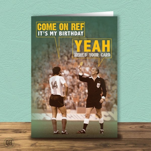 Here's Your Card Humorous Football Birthday Card