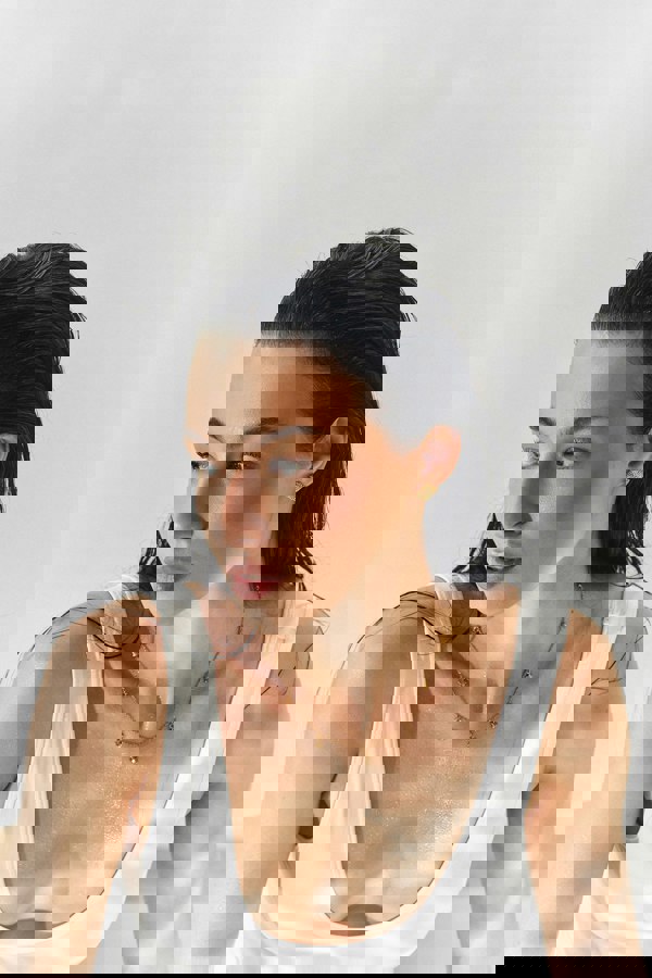 Elk & Bloom Knotted Dream Chunky Square 15K Gold Plated Stud Earrings