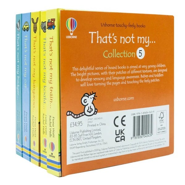 Touchy-Feely Books That's Not My Collection: 5 Books (Train, Koala, Kangaroo, Car, Badger)