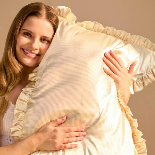 Silver Cloud Beauty Silver Cloud Satin Frilly Pillowcase - Buttercup Collection