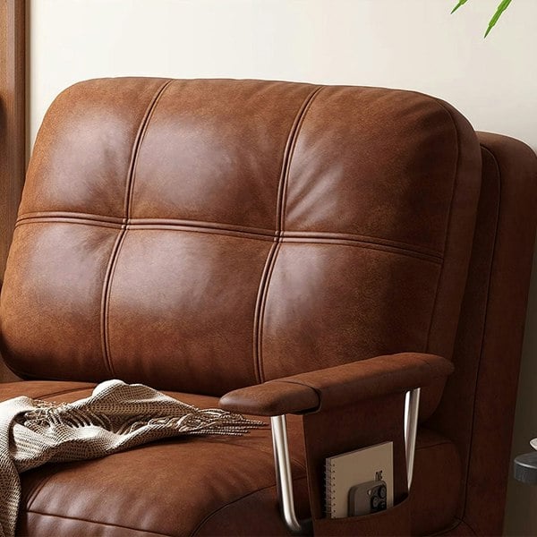 O'Reilly Single Seater Sofa Bed, Brown Leather-Rit Concept-Rit Concept
