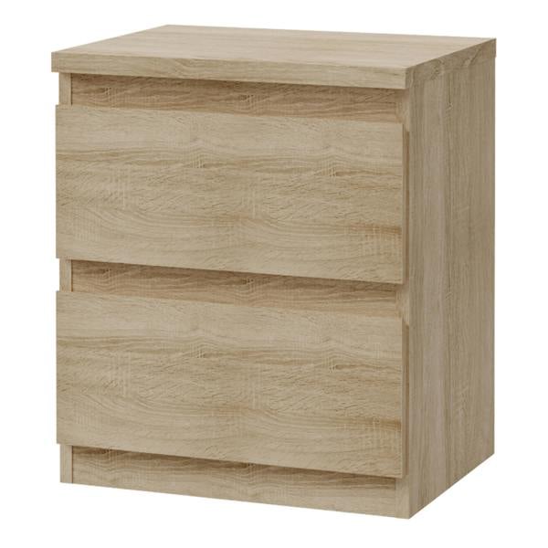 Furniture To Go Edmore 2 Drawer Bedside Table in Sonoma Oak