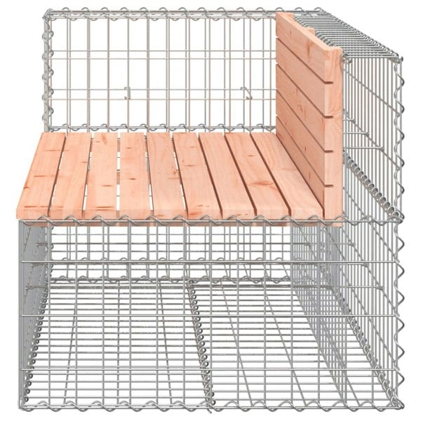 Berkfield Garden Bench Gabion Design 122x71x65.5 cm Solid Wood Douglas
