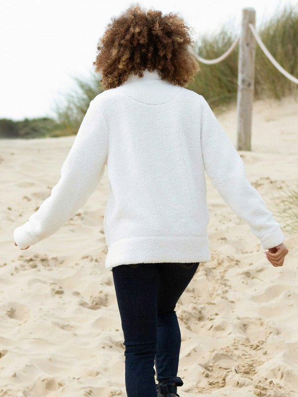 Kite Purbeck 1/4 Zip Teddy Fleece Ecru