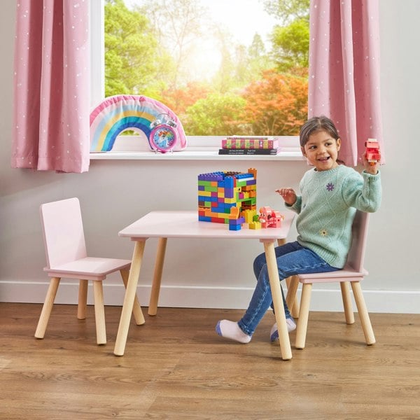 Liberty House Toys Kids Pink Table and Two Chairs Set
