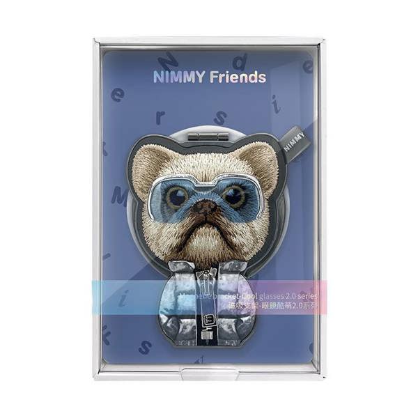 Nimmy Friends Nimmy Cool & Cute 2.0 Little Rich Tycoon Dog Embroidery Magnetic Stand with MagSafe Black - N-KM-BSZJ-01