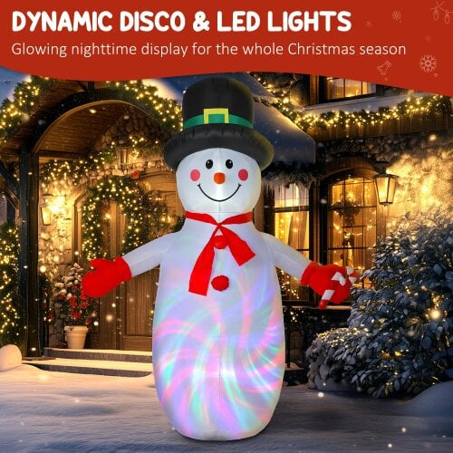 Outsunny Blow Up Christmas Inflatable Snowman for Indoor Outdoor Home Decor