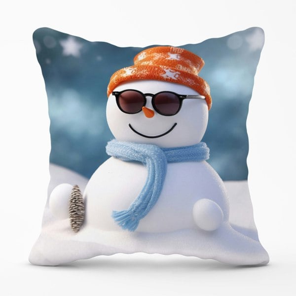 Warren Reed Smily Snowman Cushions