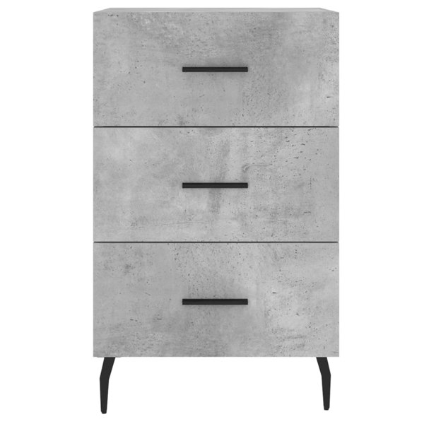 Berkfield Bedside Cabinet Concrete Grey 40x40x66 cm Engineered Wood