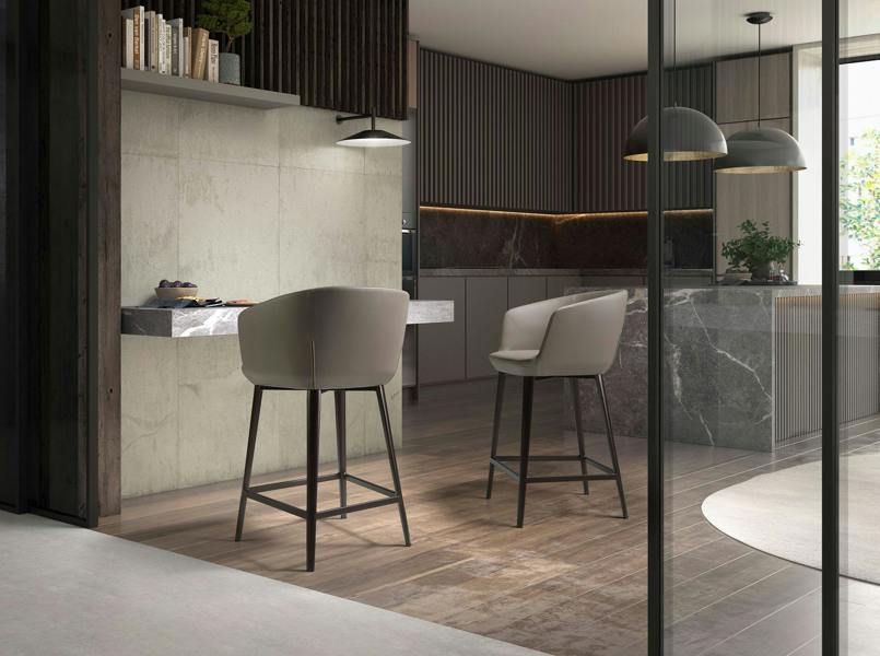 Angel Cerdá Grey leatherette stool 4134