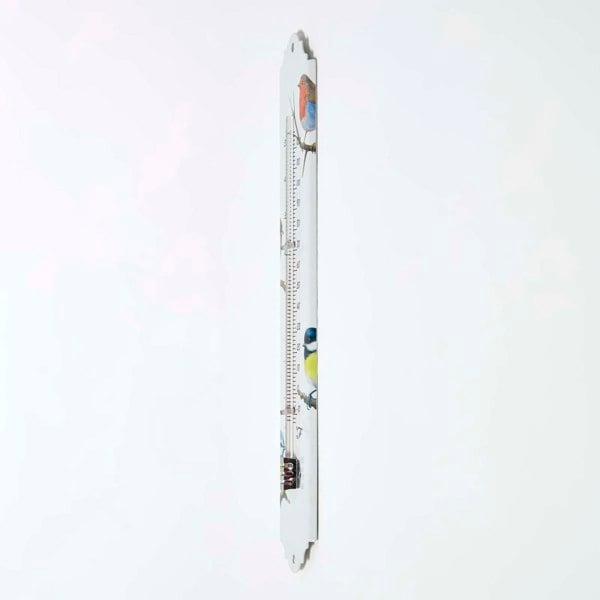 HOMESCAPES Outdoor Thermometer with Bird Design