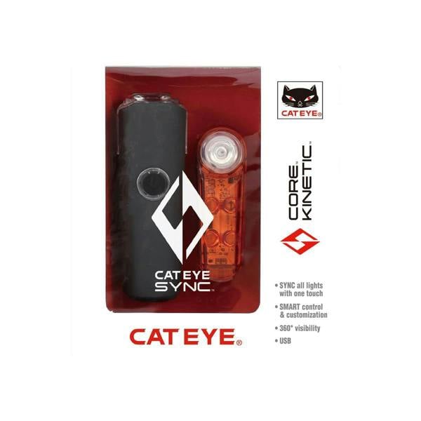 Cateye Sync Core & Kinetic Front & Rear Bluetooth Bike Light Set