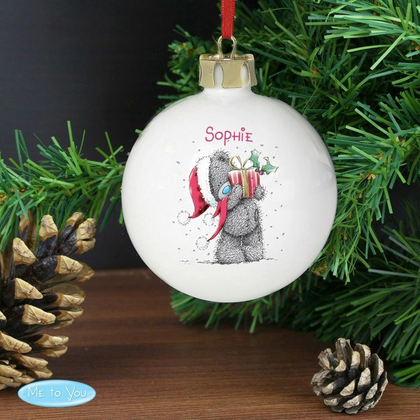Personalised Memento Company Personalised Me To You Christmas Present Bauble