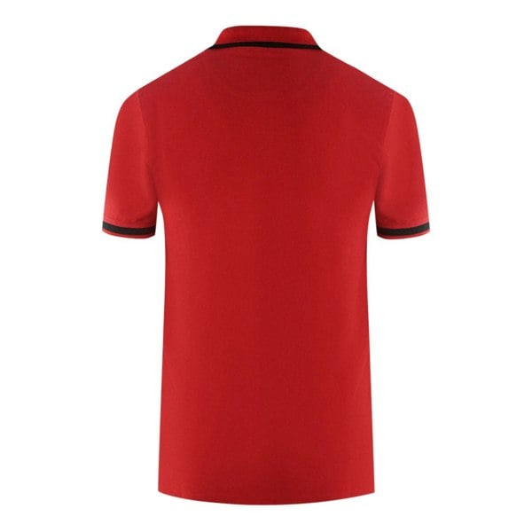 Aquascutum Branded Shoulder Tipped Polo Shirt - Red