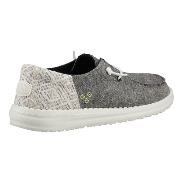 HEYDUDE Wendy Funk Surf Baja Cotton Blend Women's Black/Multi Moccasins Shoes