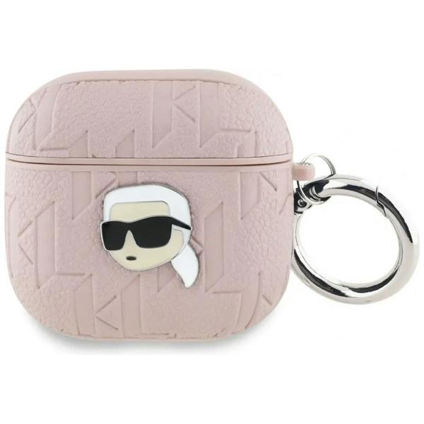 Karl Lagerfeld Monogram Karl Head Case for AirPods 4 Pink - KLA4PGKIPP