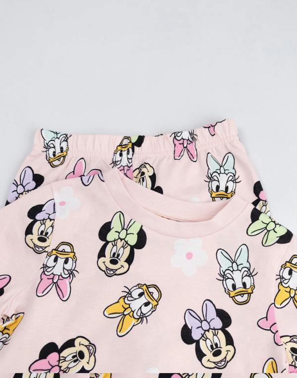 Vanilla Underground Disney Girls Multicoloured Minnie Mouse Multi-Pack of 2 Long Sleeve Long Leg Pyjama Set