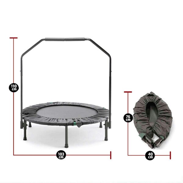 Marcy ASG40 Mini Trampoline Safety Bar Compact 102cm Diameter Foldable