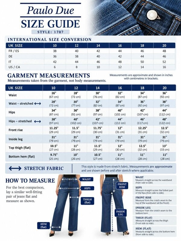 Paulo Due Women's High Waist Wide Straight Leg Stretch Jeans