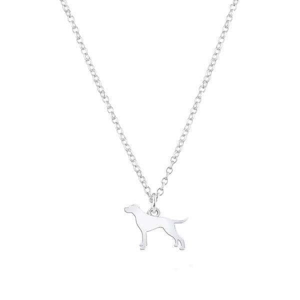 Mylee London English Pointer Silhouette Silver Necklace - Personalised