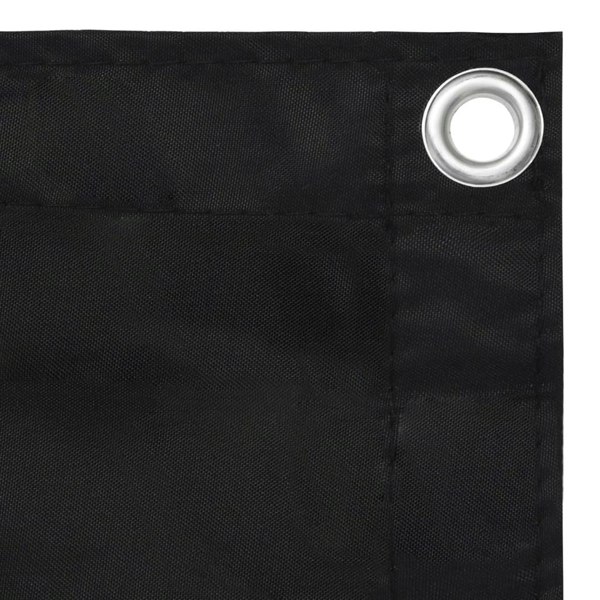 Berkfield Balcony Screen Black 75x600 cm Oxford Fabric