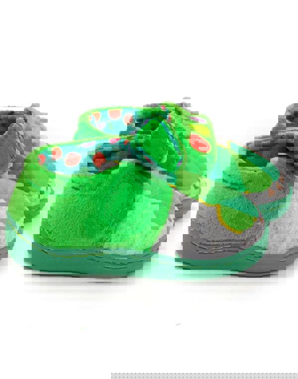 Eric Carle Boys Green The Very Hungry Caterpillar Velcro Loafer Slippers