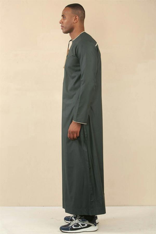 Infinity Leather Men's Omani Eid Thobe  Saudi Emirati Jubba Robe