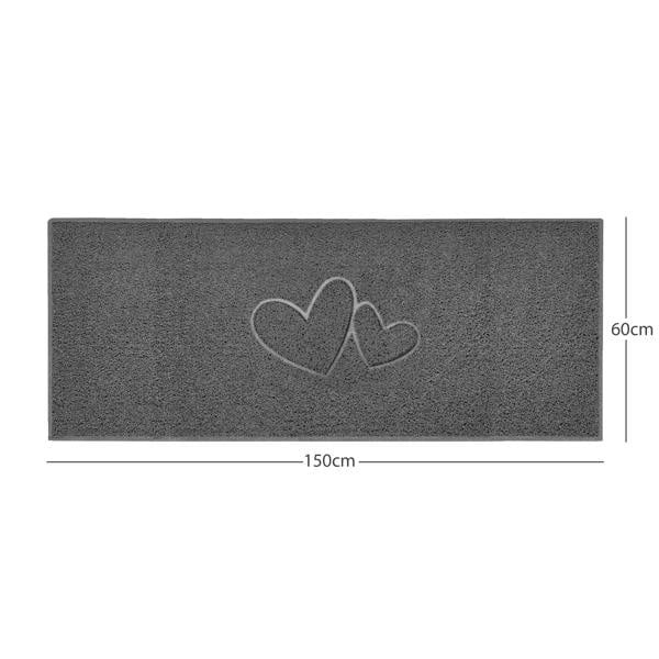 Nicoman "Double Heart" Embossed Loofah Textured Spaghetti Doormat