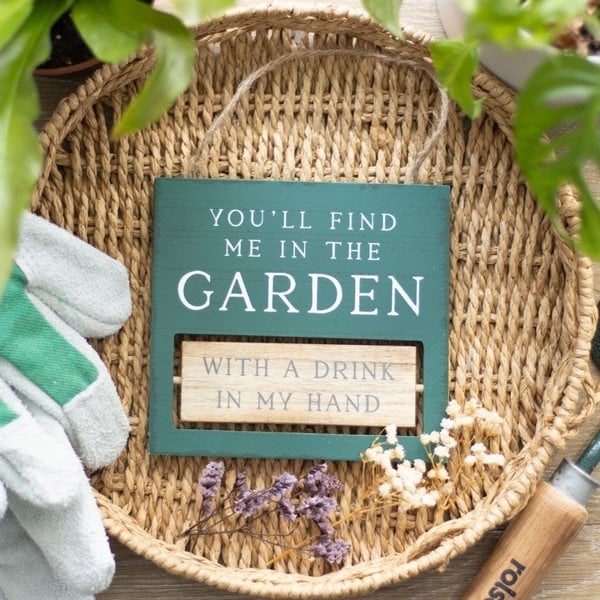 Serano You'll Find Me in the Garden Reversible Hanging Sign