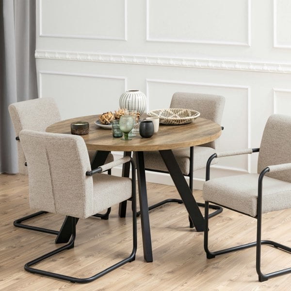 Furniture To Go Zalida Round Dining Table in Oak