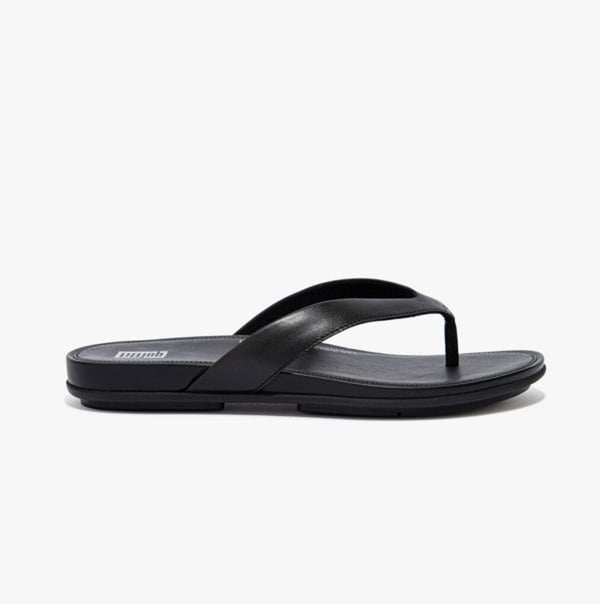 FitFlop GRACIE LEATHER Womens Flip Flops All Black