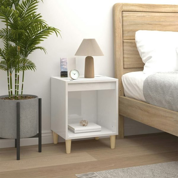 Berkfield Bedside Cabinet High Gloss White 40x35x50 cm Engineered Wood