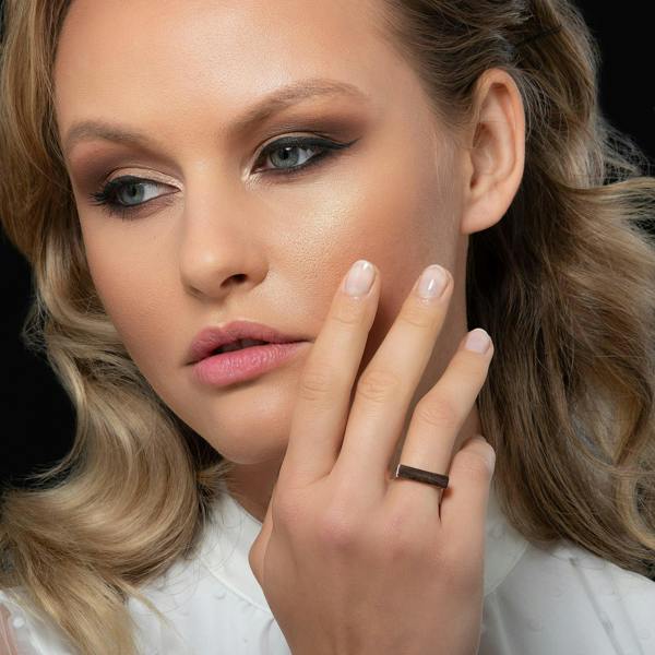 Rose Gold Ajdustable Plain Bar Ring for Women - namana.london