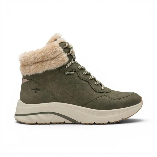 Tamaris Women’s Green Warm Winter Waterproof Lace-up Ankle Boots - 26278-45