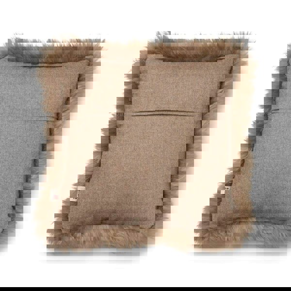 Wool Cushion | LW trim  | 52x52 cm Beige/Taupe