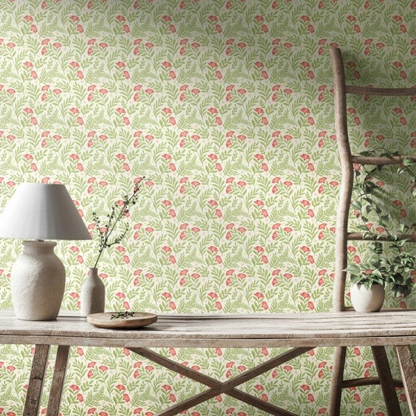 Hoopla Walls Petite Posy - Coral 10m Wallpaper