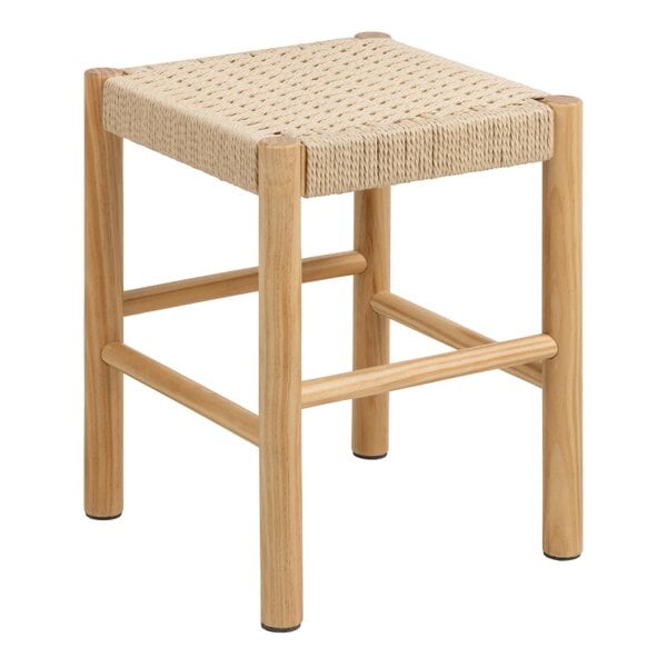Wyld Haus Tilst Natural Weaved Stool Wooden Legs