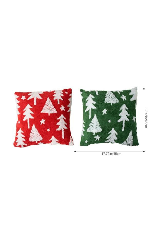 Living and Home 2Pcs Christmas Theme Decorative Throw Pillows