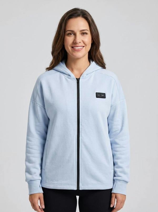 Anniou Womens Full-Zip Heated Hoodie