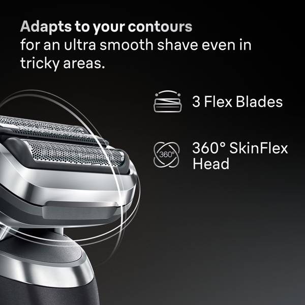 Braun Series 7 72-G7200CC Electric Shaver, SmartCare Center, +1 Attachment - Grey