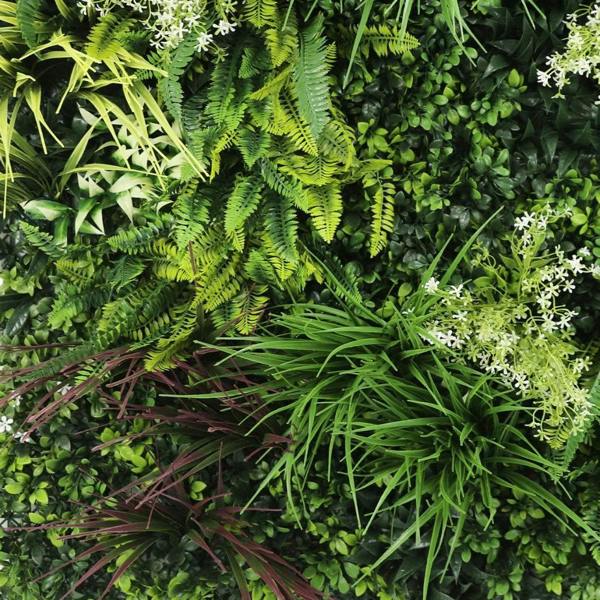 Premium Artificial Plants 3D Green Wall Panel 1m x 1m - Riverbank - Evergreenery