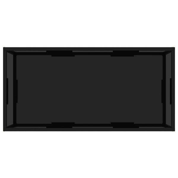 Berkfield Coffee Table Black 100x50x35 cm Tempered Glass