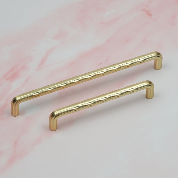 Handle & Home Brushed Brass Textured Handles