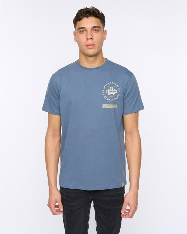 Duck and Cover Chellforth T-Shirt Denim Blue