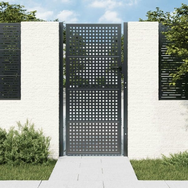 Berkfield Garden Gate Anthracite 105x225 cm Steel