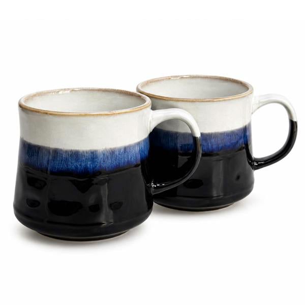 Vega Sea Glaze Pair Large Ceramic Coffee Mugs