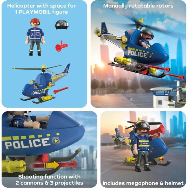 Playmobil Police Helicopter - 72080 Playset