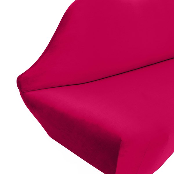 Furniture Edit Lips Hot Pink Velvet Settee