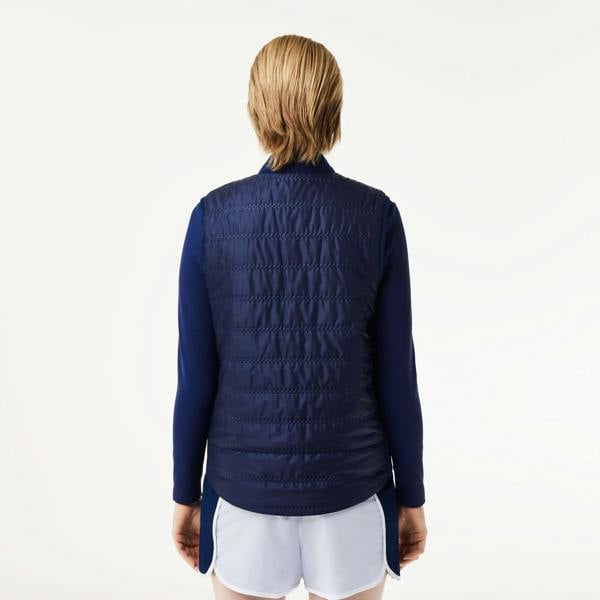 Lacoste Womens/Ladies Full Zip Gilet - Navy - 