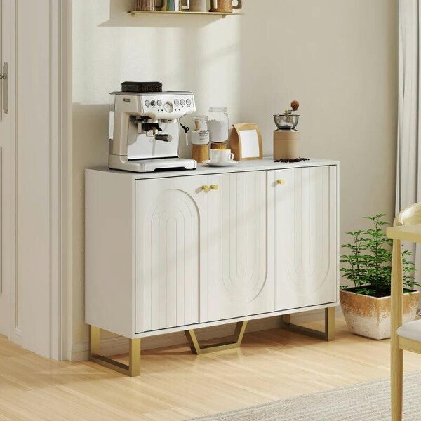 3-Door Sideboard Storage Cabinet - White